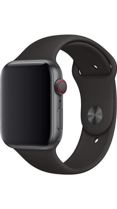 Bracelet sport en silicone noir - Apple Watch 44/45/46/49 mm