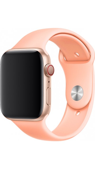 Bracelet sport en silicone rose pêche - Apple Watch 42mm / 44mm / 45mm