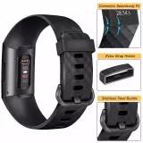 Sportliches Silikon Armband - Grösse L - Grün - Fitbit Charge 3 / 4