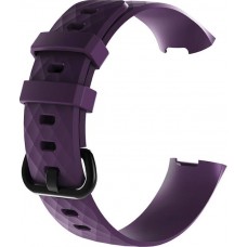 Sportliches Silikon Armband - Grösse L - Violett - Fitbit Charge 3 / 4