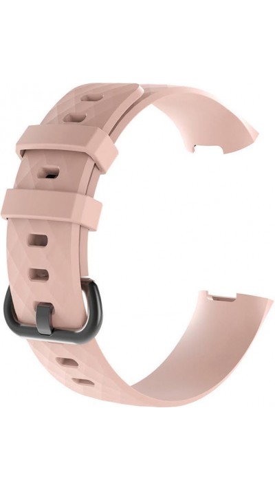 Bracelet sportif en silicone - Taille S - Rose - Fitbit Charge 3 / 4