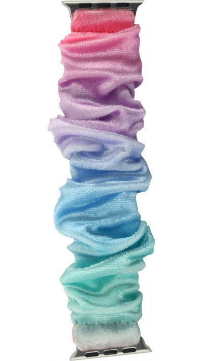 Bracelet tissu chouchous dégradé rose bleu - Apple Watch 38/40/41/42 mm