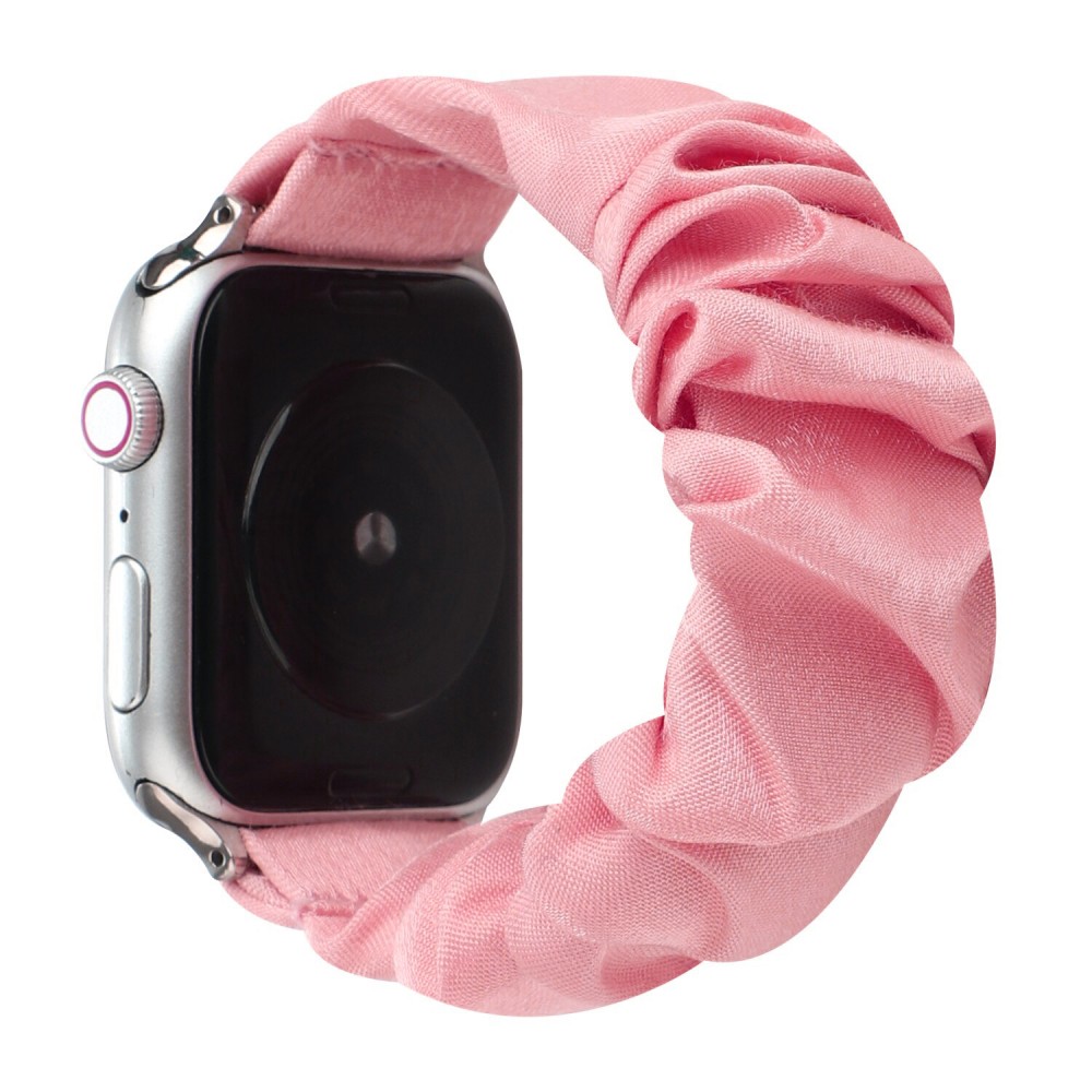 Scrunchie Stoffarmband rosa - Apple Watch 38/40/41/42 mm