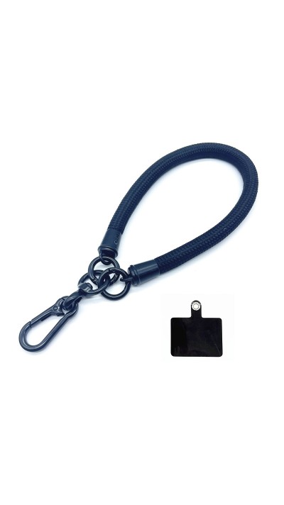 Bracelet universel attache pour coque/fourre téléphone - Noir