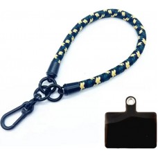 Bracelet universel attache pour coque/fourre téléphone - Vert-beige-noir