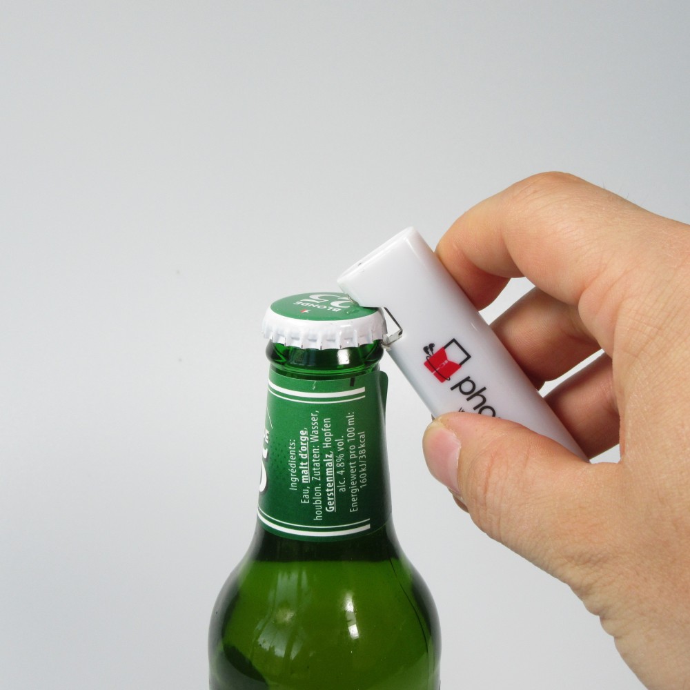 Briquet Lighter avec décapsuleur intégré - PhoneLook - Blanc