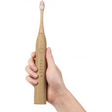 Brosse à dents électronique bambou eco-friendly avec station de charge + 3 embouts