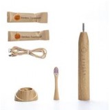 Brosse à dents électronique bambou eco-friendly avec station de charge + 3 embouts