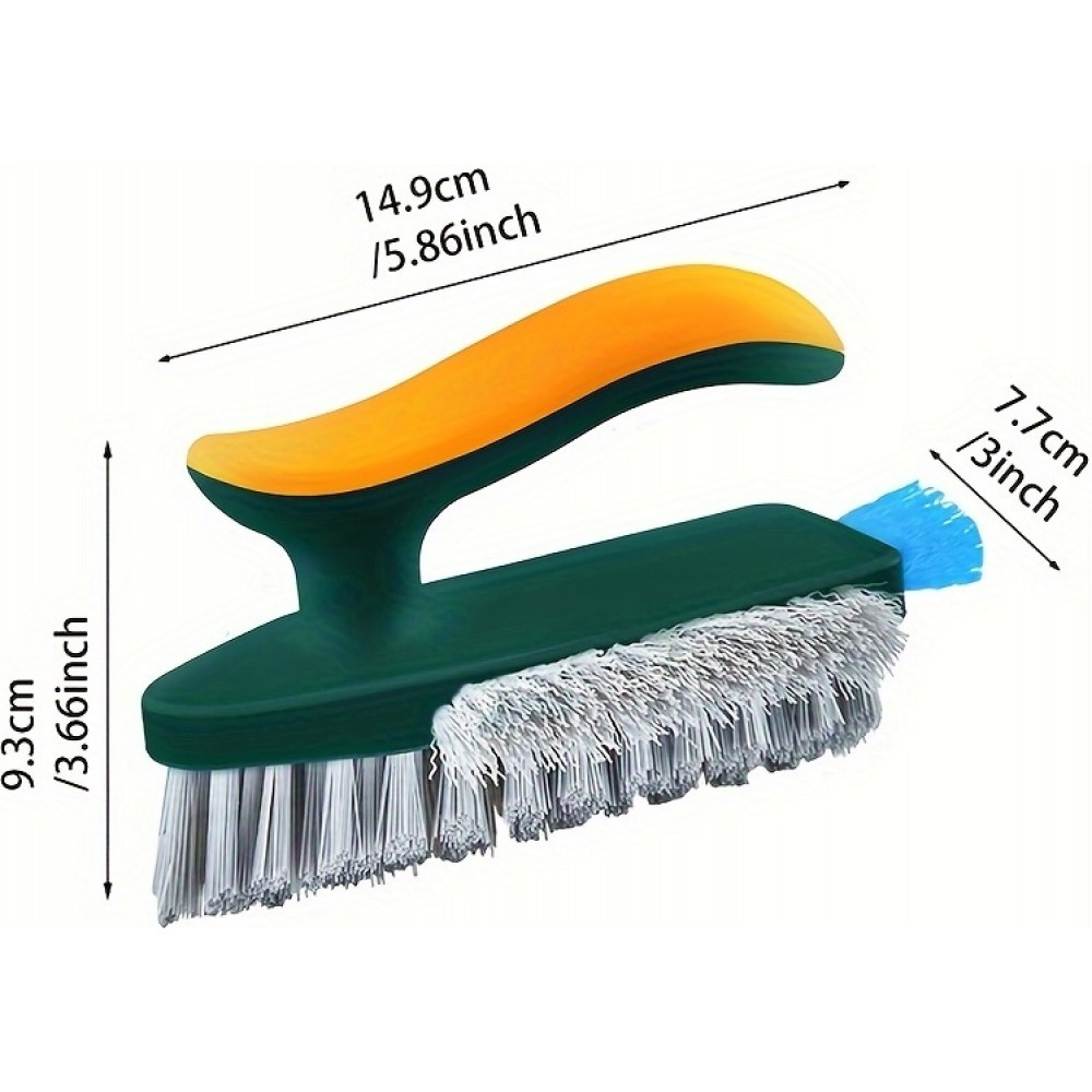 Brosse de nettoyage fenêtres et sols 4 en 1 avec manche pratique pour cuisine/WC/salon - Vert