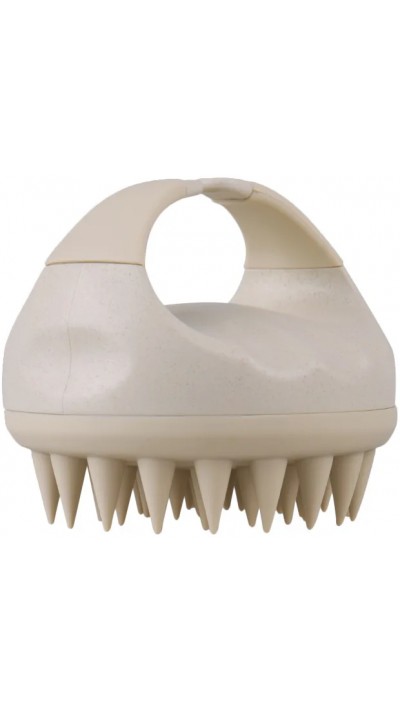 Brosse en silicone massage cuir chevelu - Beige