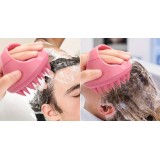 Brosse en silicone massage cuir chevelu - Noir