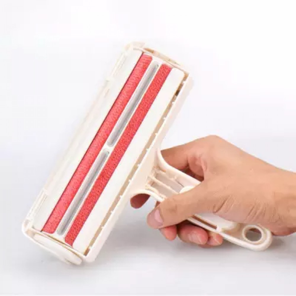 Brosse rouleau ramasse poils d'animaux / attrape peluche - Blanc