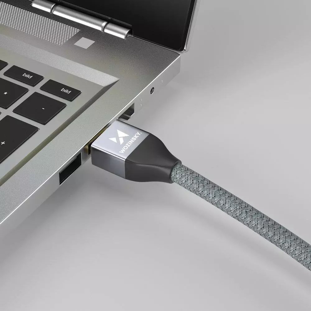 Wozinsky HDMI 2.1 Kabel 8K 60 Hz 48 Gbps / 4K 120 Hz / 2K 144 Hz (1 m) - Silber