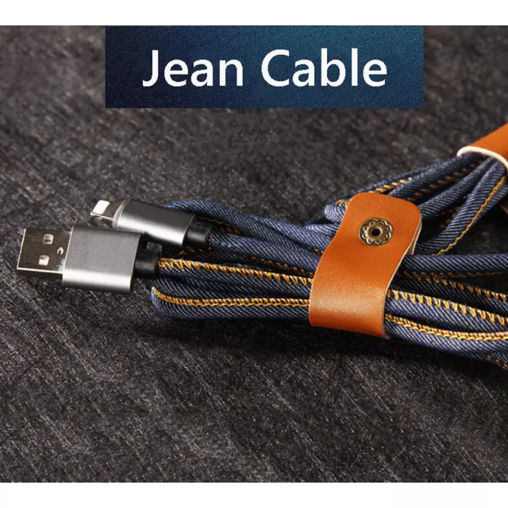 Câble iPhone (1 m) Lightning vers USB-A - Denim Jeans Look