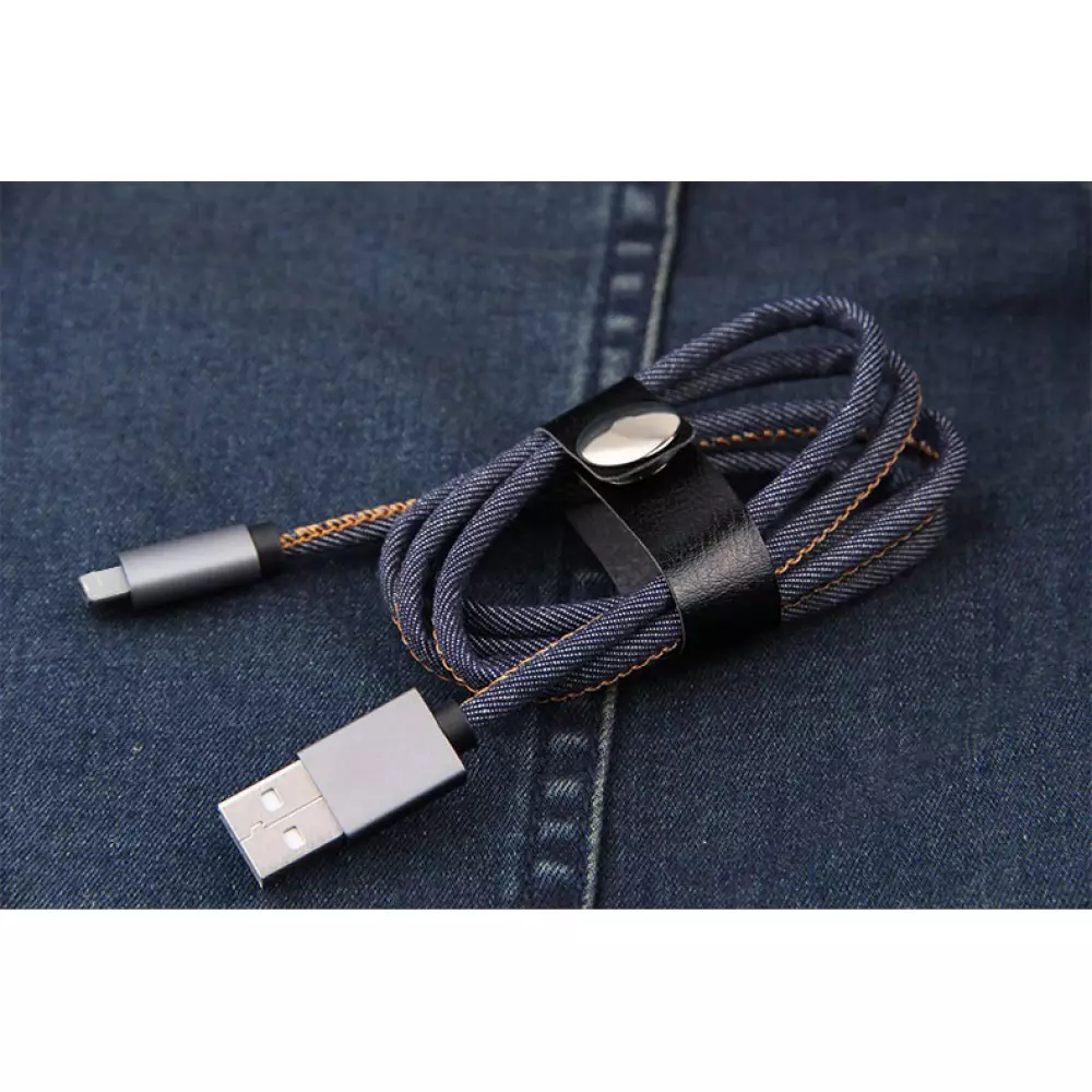 Câble iPhone (1 m) Lightning vers USB-A - Denim Jeans Look
