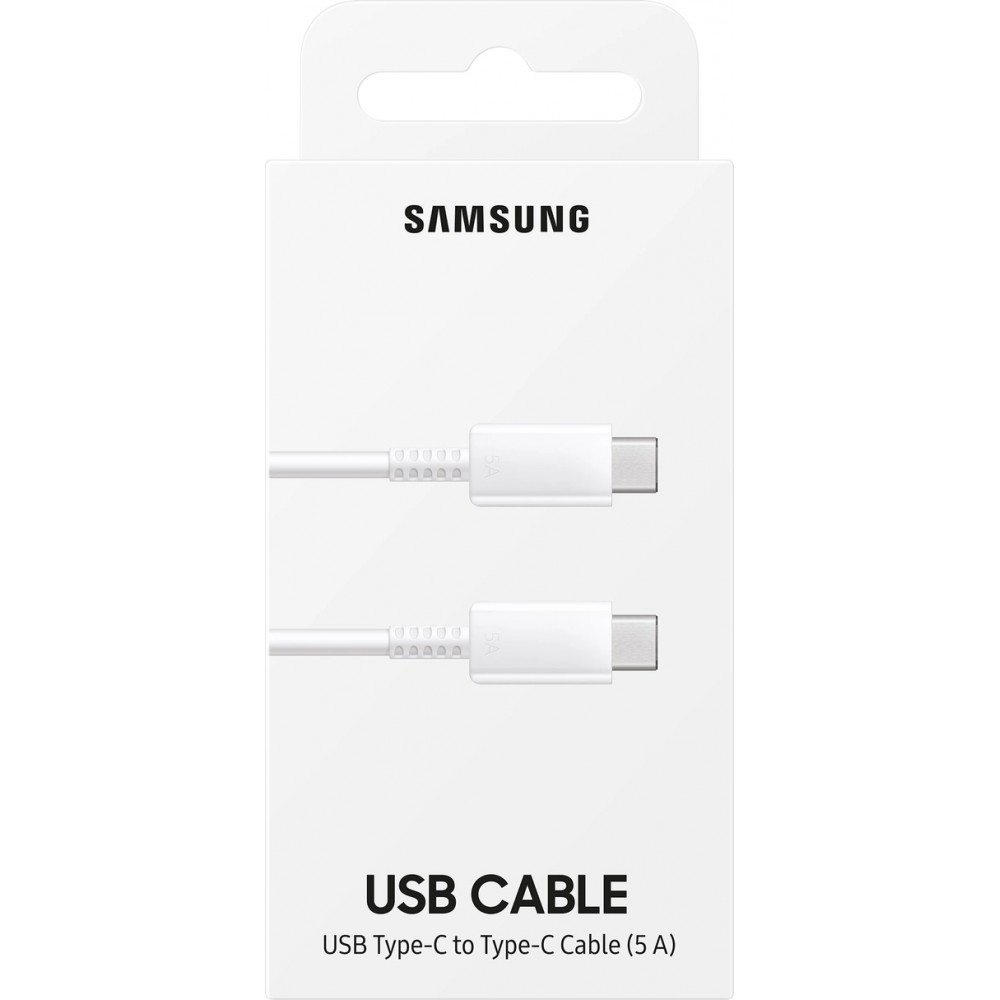 Câble USB-C 5A 480Mb/s 1m Samsung EP-DN975BWEGWW Charge et Transfert Rapide - Blanc