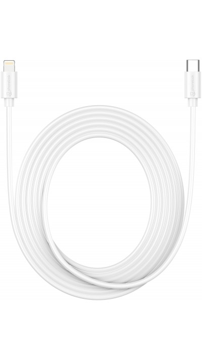 Câble iPhone (3m) Fast Charge Lightning vers USB-C - PhoneLook - Blanc