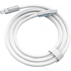 Câble USB-C vers USB-C (2m) robuste et coloré avec tête designen aluminium - Blanc