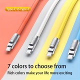 Câble USB-C vers USB-C (2m) robuste et coloré avec tête designen aluminium - Blanc