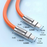 Câble USB-C vers USB-C (2m) robuste et coloré avec tête designen aluminium - Blanc