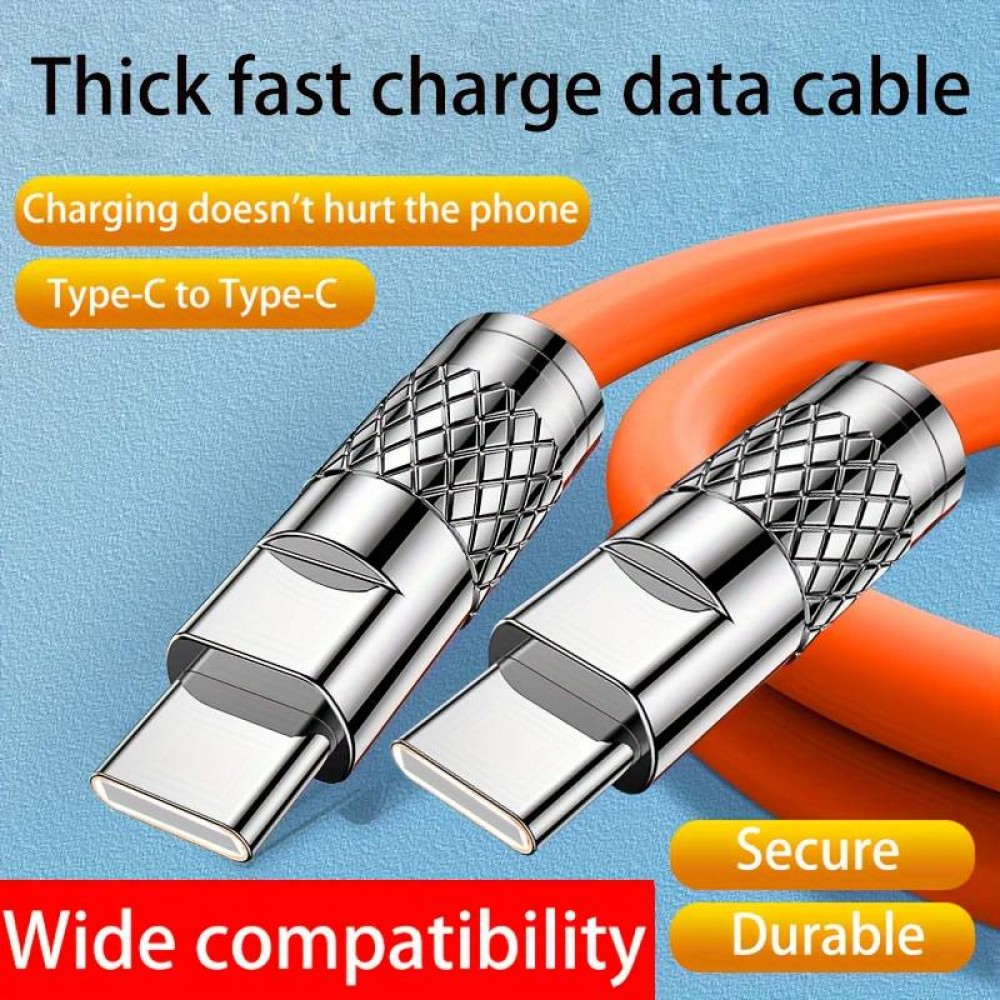 Câble USB-C vers USB-C (2m) robuste et coloré avec tête designen aluminium - Blanc