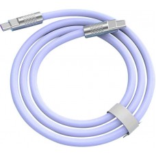 Câble USB-C vers USB-C (2m) robuste et coloré avec tête designen aluminium - Violet