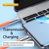 Câble USB-C vers USB-C (2m) robuste et coloré avec tête designen aluminium - Violet