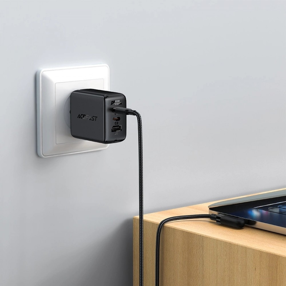 Câble USB-C vers USB-C PD QC 100W 5A 480Mb/s (2 m) Acefast C5-03 - Noir