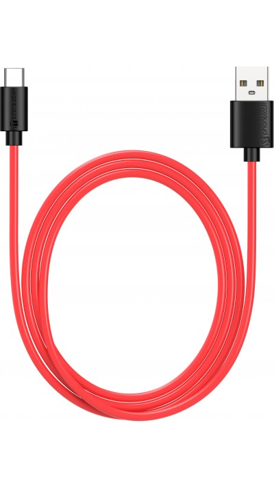 Câble chargeur (1 m) USB-C vers USB-A - PhoneLook noir/rouge