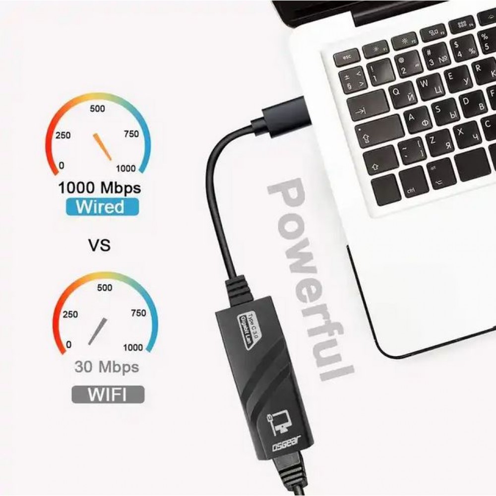Kurzes USB Type-C zu Ethernet (RJ45) Verbindungskabel LAN Internetkabel Adapter