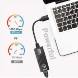 Kurzes USB Type-C zu Ethernet (RJ45) Verbindungskabel LAN Internetkabel Adapter