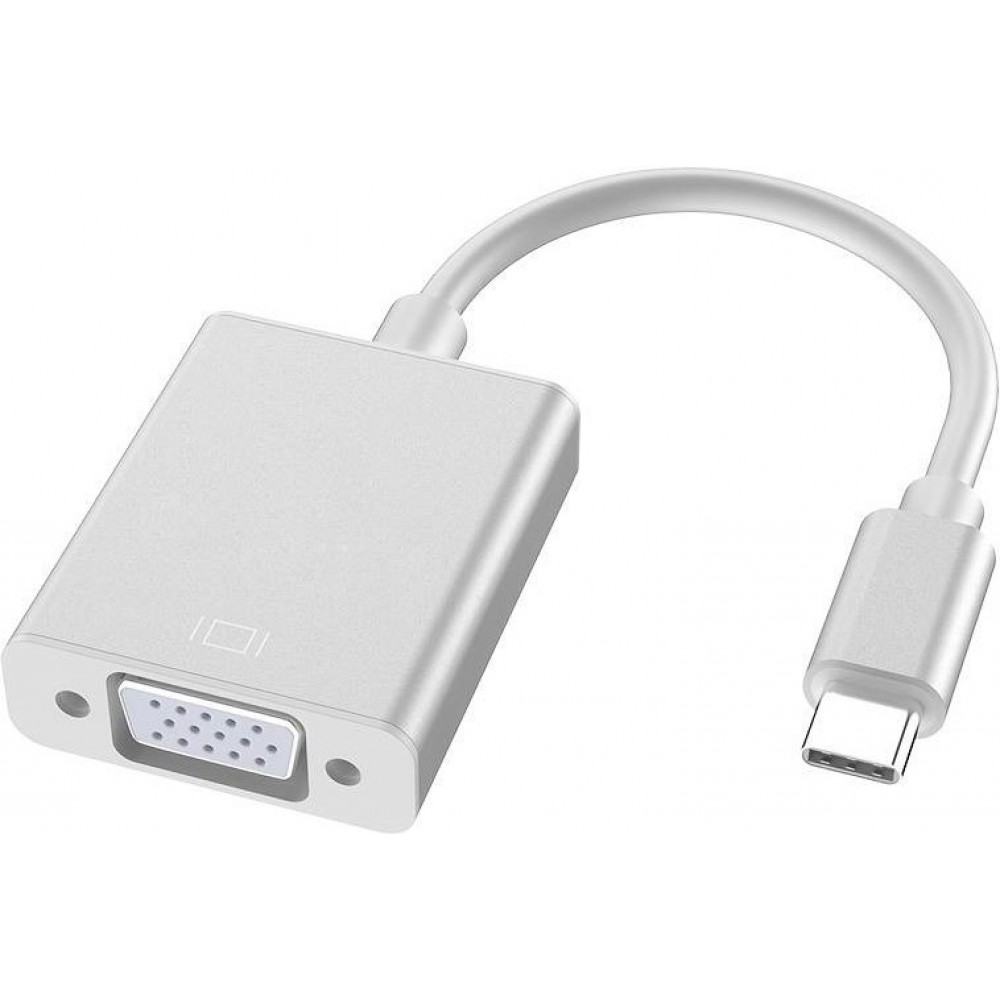 Câble adaptateur USB-C à VGA (1080p) converteur support hot plug-in - Argent