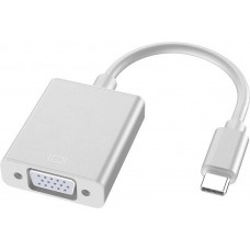 Câble adaptateur USB-C à VGA (1080p) converteur support hot plug-in - Argent