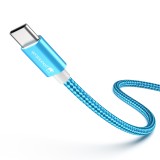 Ladekabel (1.5 m) USB-A auf USB-C - Nylon PhoneLook - Hellblau