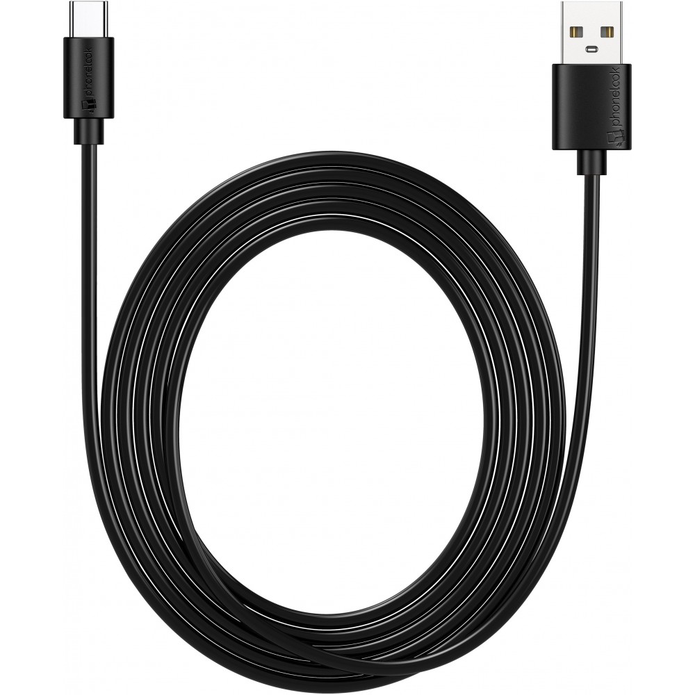 Ladekabel (3 m) USB-C auf USB-A - PhoneLook - Schwarz