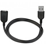 USB-A Verlängerungskabel (1 m) mit USB-A Stecker - USB Stick Speicher - Schwarz