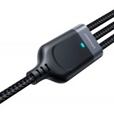 Câble multiple 3 en 1 Nylon USB-A vers Lightning / USB-C / micro USB - Joyroom Multi-Usage S-A18 (30 cm) - Noir