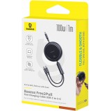 Câble rétractable 2x USB-C 100W (1 m) Baseus Bright Mirror Series - Noir