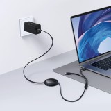 Câble rétractable 2x USB-C 100W (1 m) Baseus Bright Mirror Series - Noir