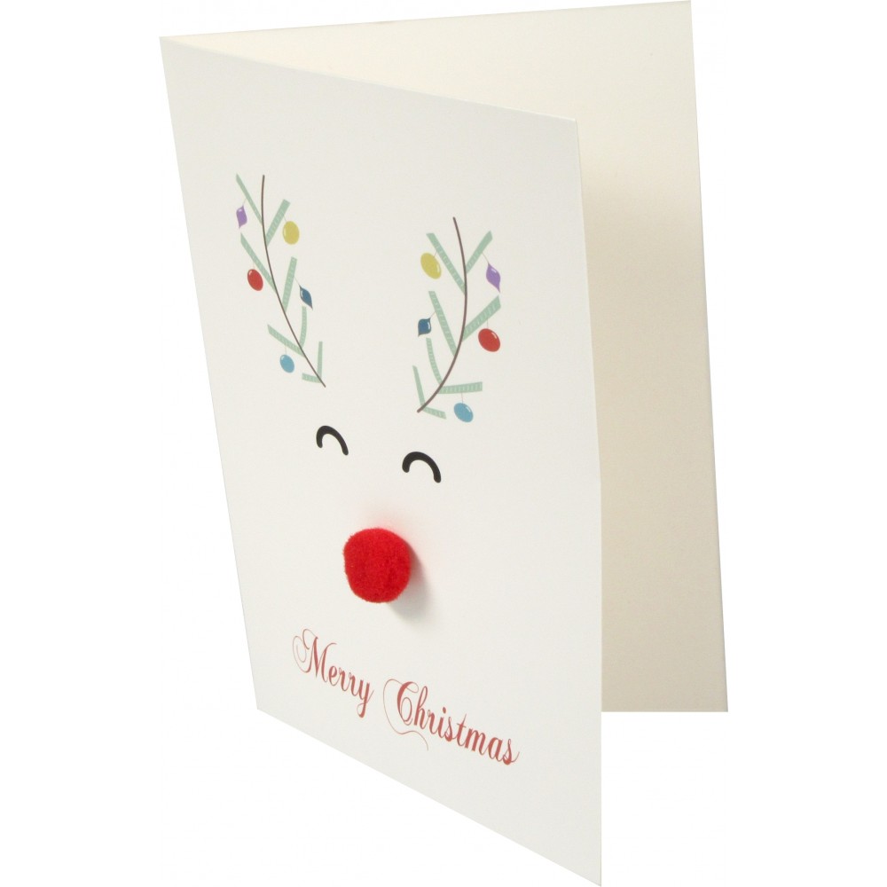 3D-Nasen-Kissen Weihnachtskarte