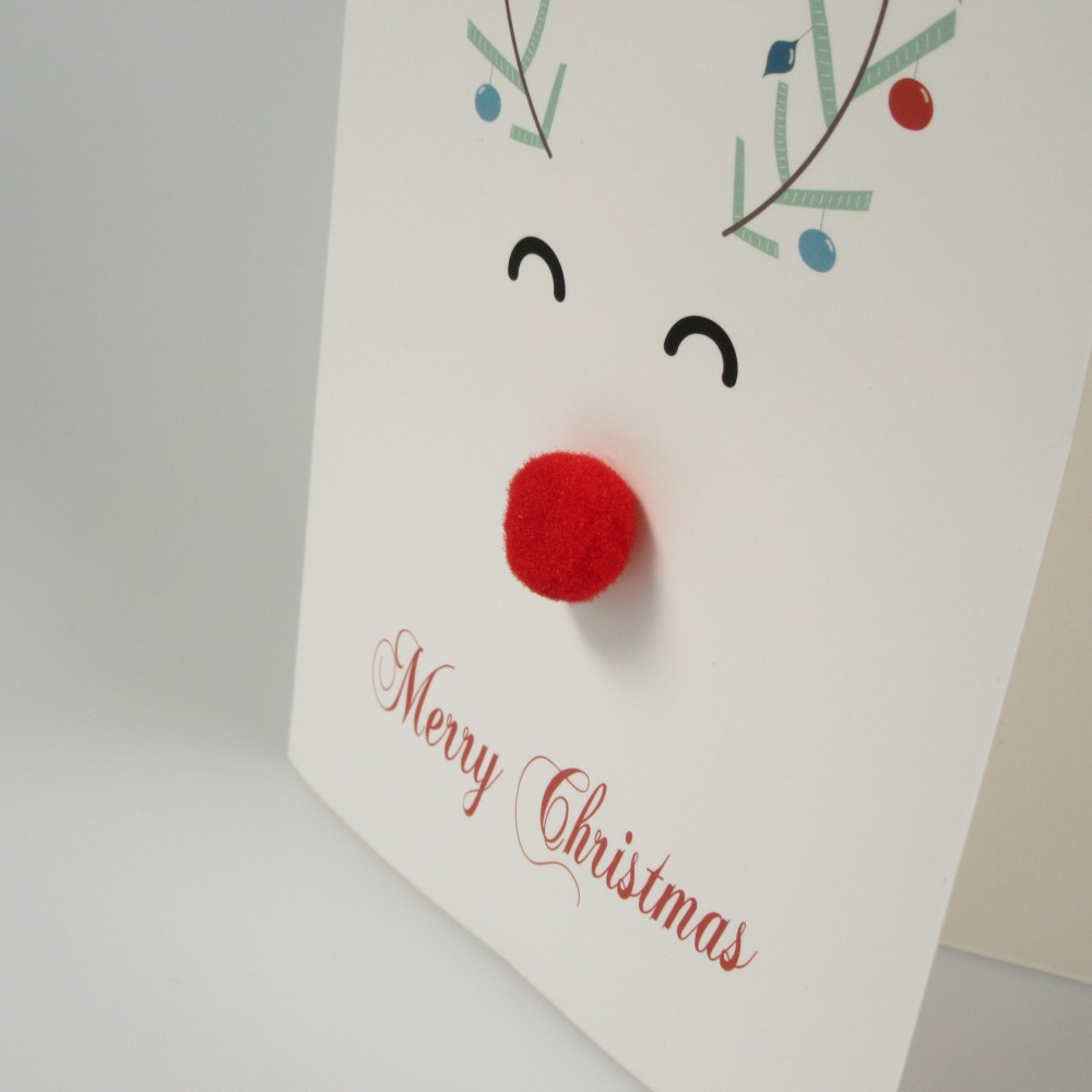 3D-Nasen-Kissen Weihnachtskarte