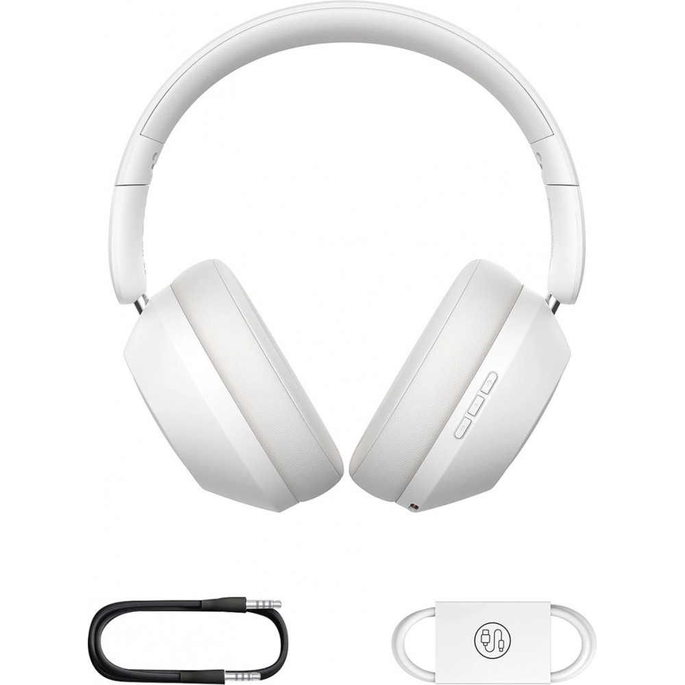 Casque Bluetooth 5.3 Sans Fil Baseus Bass 30 Max On-Ear - Son Basse Profonde - Blanc