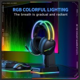 Casque de jeu ONIKUMA sans fil / avec fil avec LED RGB USB-C avec microphone HD pour PC et PS expérience immersive - Noir