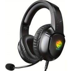 Casque de jeu SOULBYTES S20 RGB avec microphone son surround pour PS4 / PS5 / XBOX / PC jack 3.5 mm - Noir