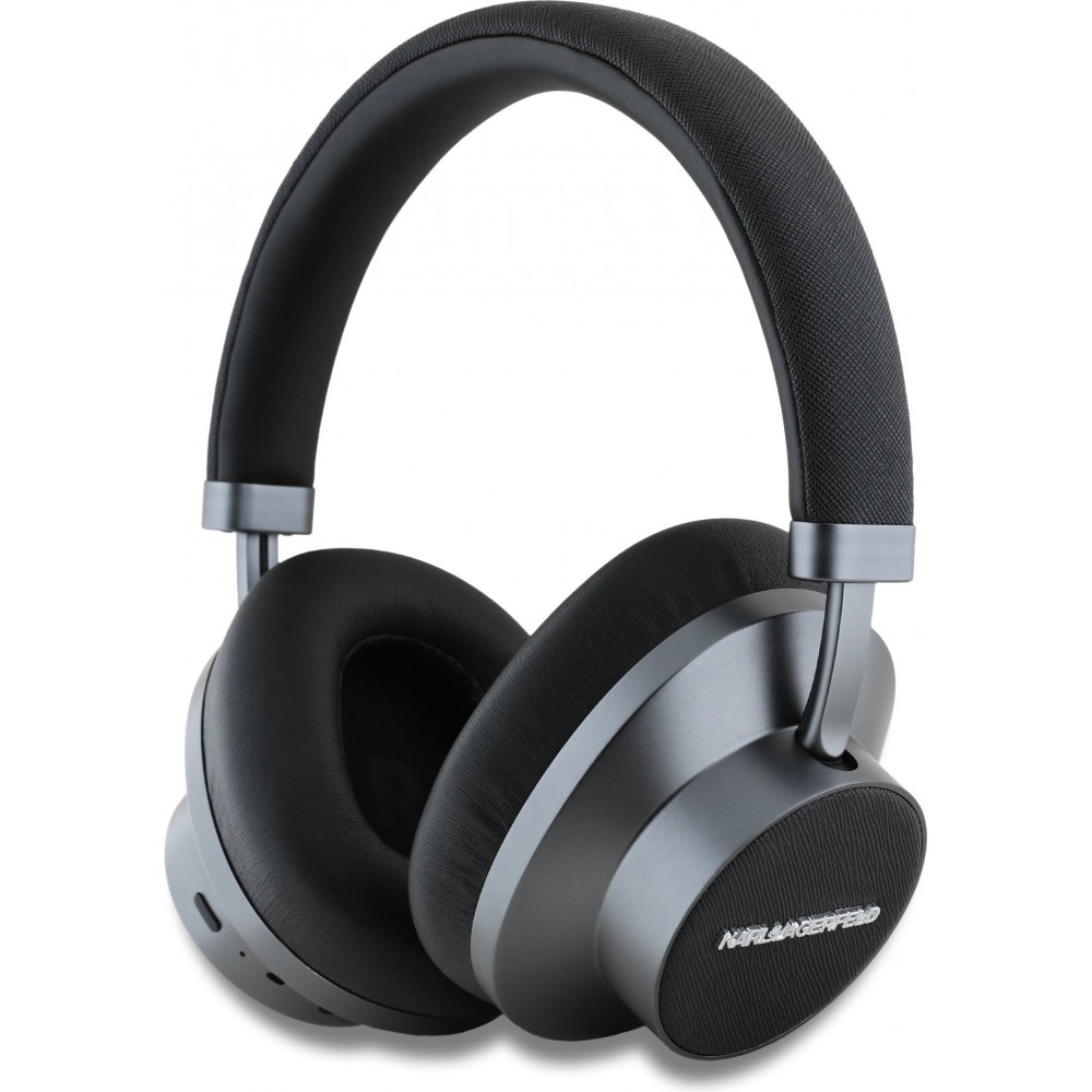 Casque sans fil Bluetooth Karl Lagerfeld Saffiano ANC/ENC audio haute qualité avec boîte - Noir