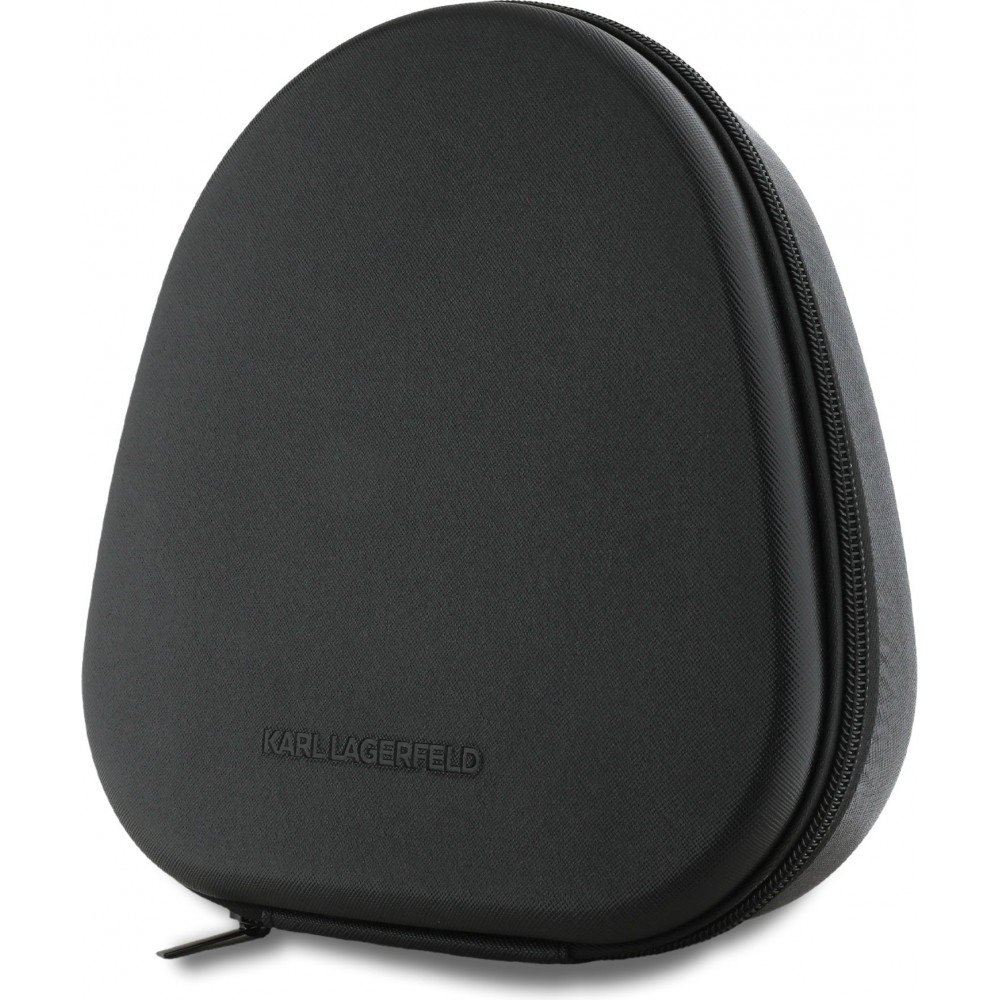 Casque sans fil Bluetooth Karl Lagerfeld Saffiano ANC/ENC audio haute qualité avec boîte - Noir