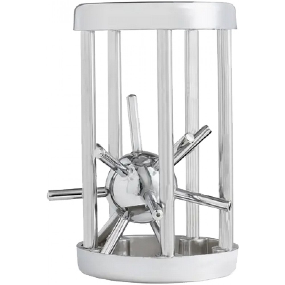 Casse-tête 3D en métal inoxydable pour adultes - Jeu de réflexion et logique, idéal pour cadeau - Argent