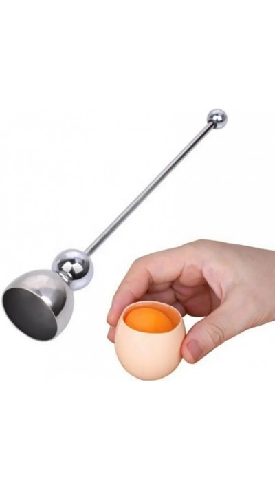 Casse oeuf - Accessoires de cuisine - Ouvre-oeufs en acier inoxydable - Argent