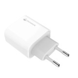 Chargeur USB-C 20W avec câble de charge USB-C (Android/iPhone 15) de 1 m - Blanc