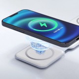 Chargeur inductif 15W pliable 3 en 1 Dudao A11N avec câble USB-C format poche - Blanc